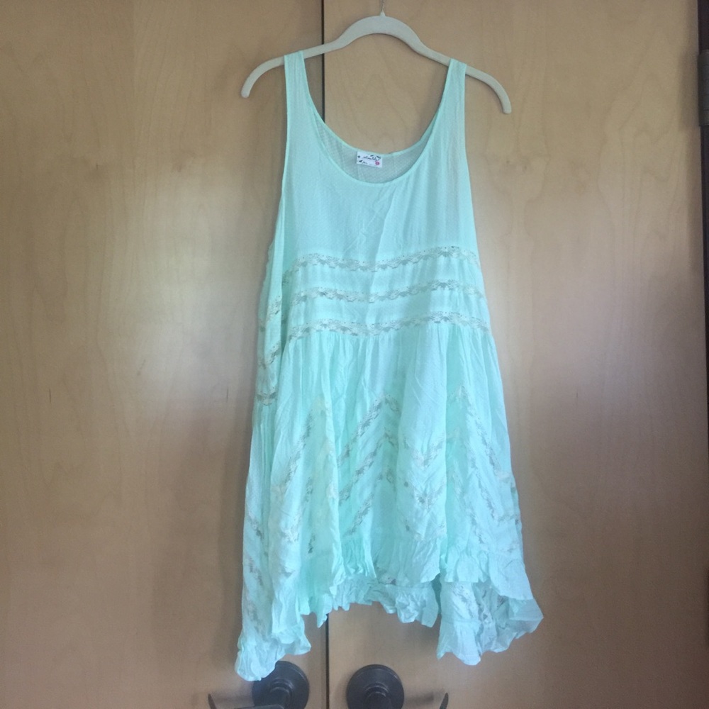 Free People Voile and Lace Trapeze Slip