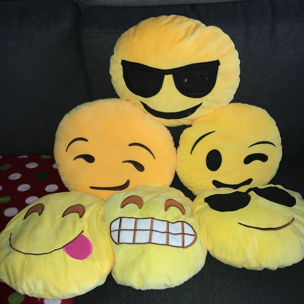 6 New Like New Emoji Pillows
