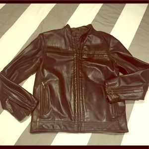 Black/Brown Leather Jacket