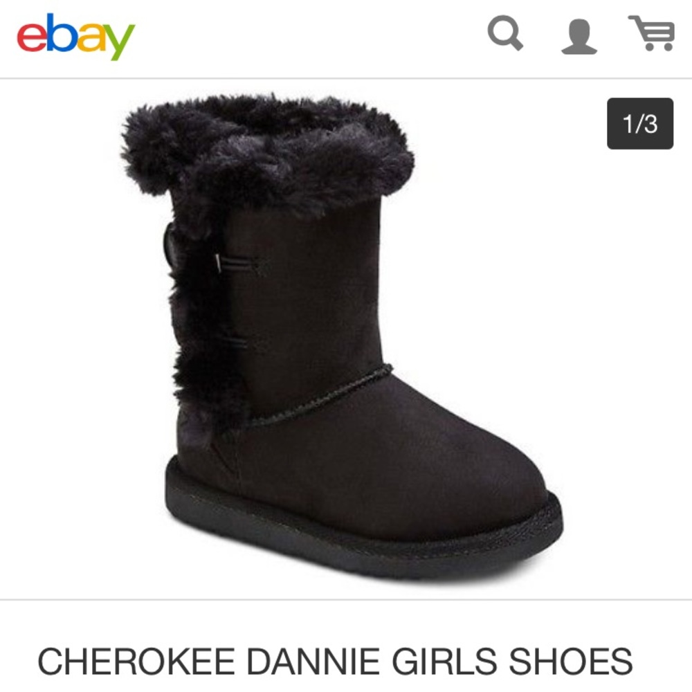 Toddler Girls Shearling Fleece Boots - Size 9!🔥😍