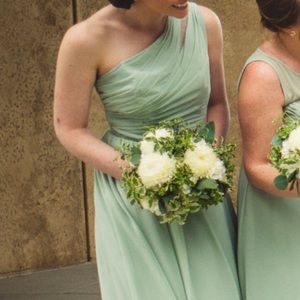 Alfred Angelo One-Shoulder Chiffon Dress