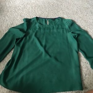 j crew 100% polyester top long sleeve