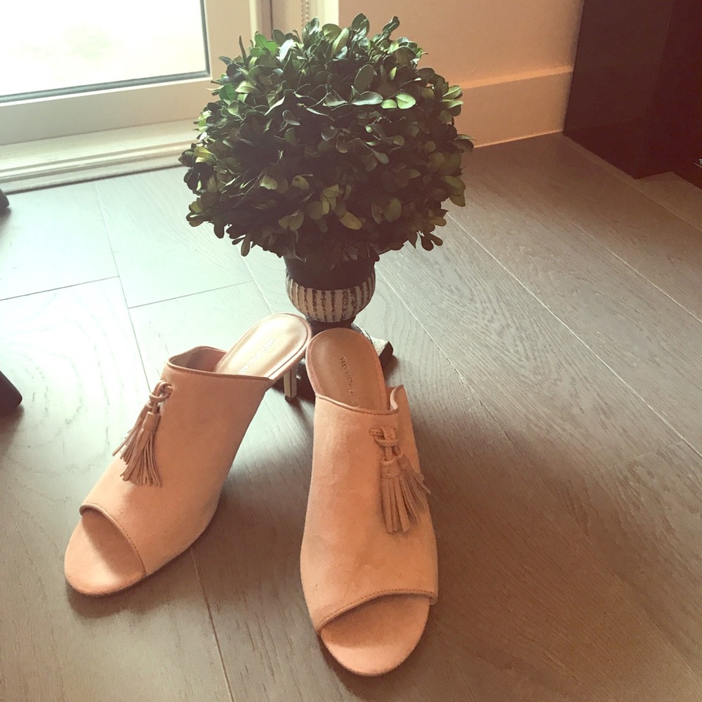 Saks Fifth:Tassel Pink Heel Mules!