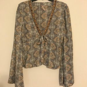 NWOT free people tie shirt