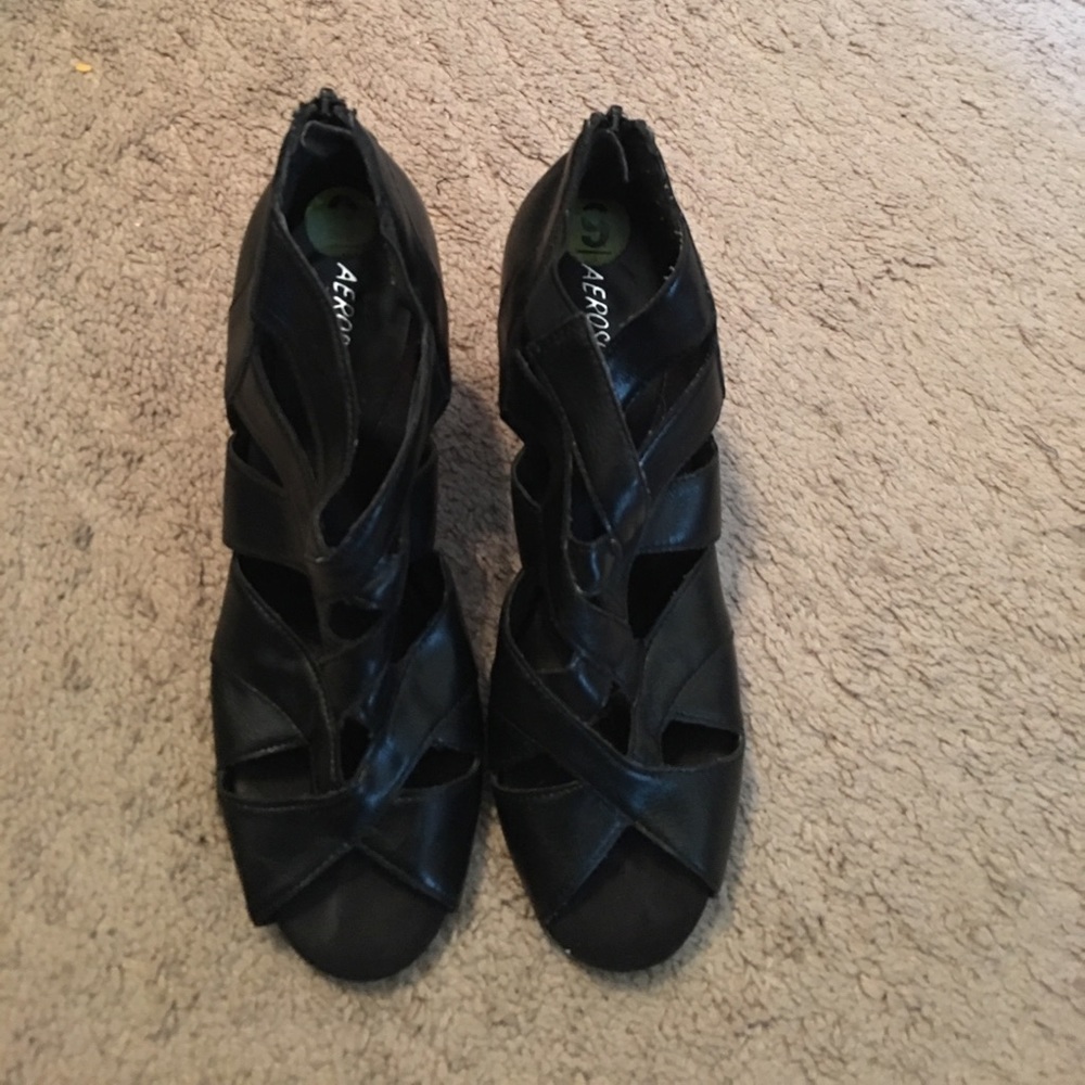 Aerosoles black open toe sandals