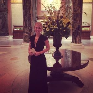 Reformation black dress elegant style