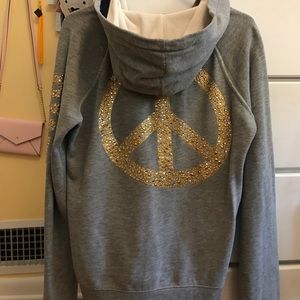 Victoria's Secret Grey Zip Up Jeweled Jacket