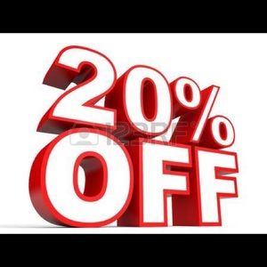 Today and Sunday only 20 percent off 2 items!
