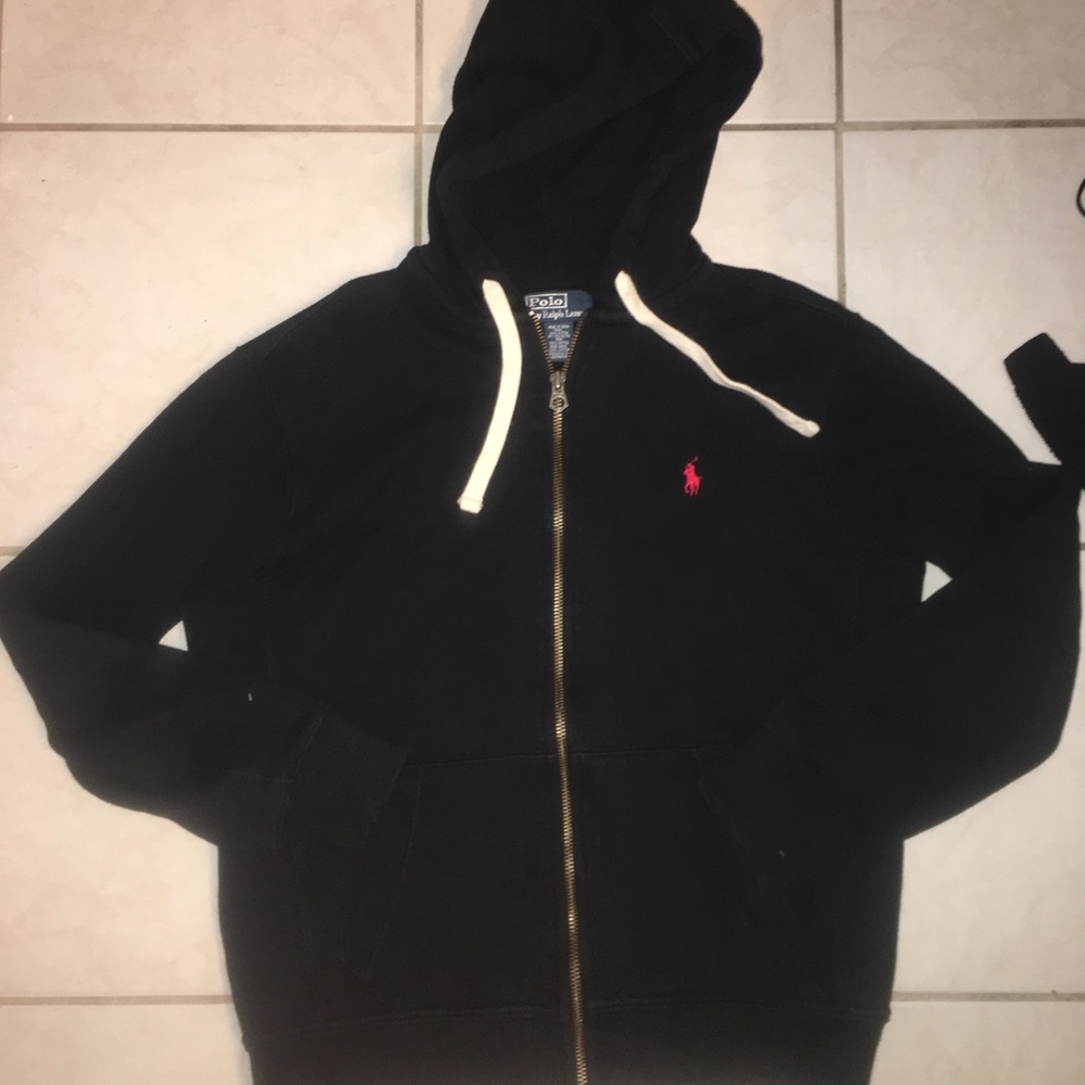 Polo Ralph Lauren Red and Black Full Zip Jacket