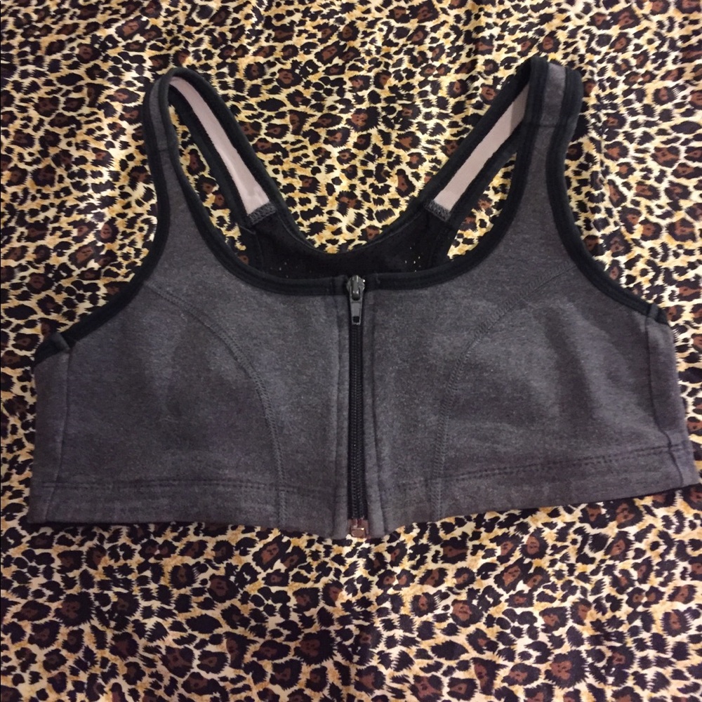 Gray Sports bra