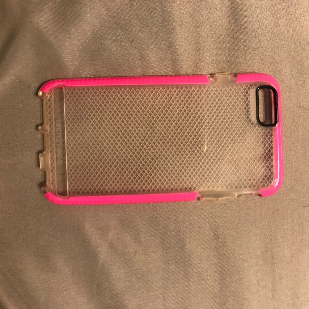 Pink & clear Iphone 6s plus case