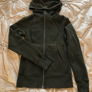 Lululemon rare scuba hoodie IV size 2 olive green