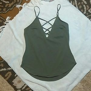 Express Olive Green Tank