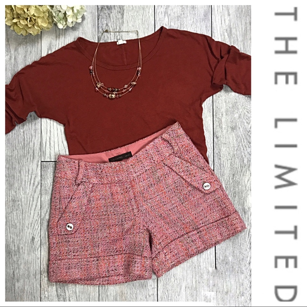 The Limited Size 0 tweed shorts w/ J. crew 👚