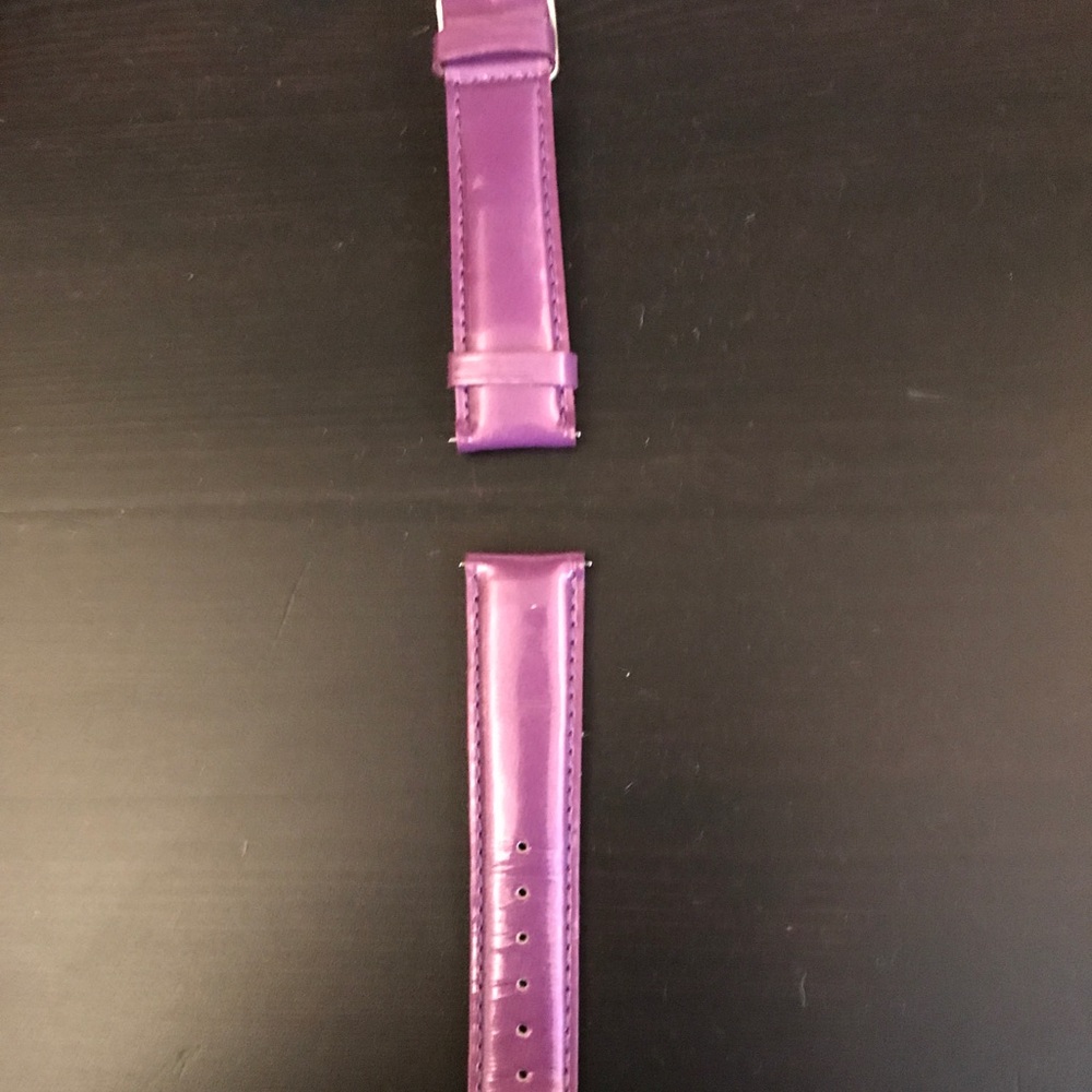 Michele patent leather watch strap
