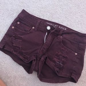 American Eagle Maroon Shorts size 4