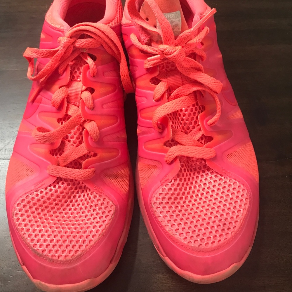 Hot pink Nike shoes