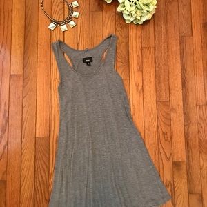 Long gray racerback tank