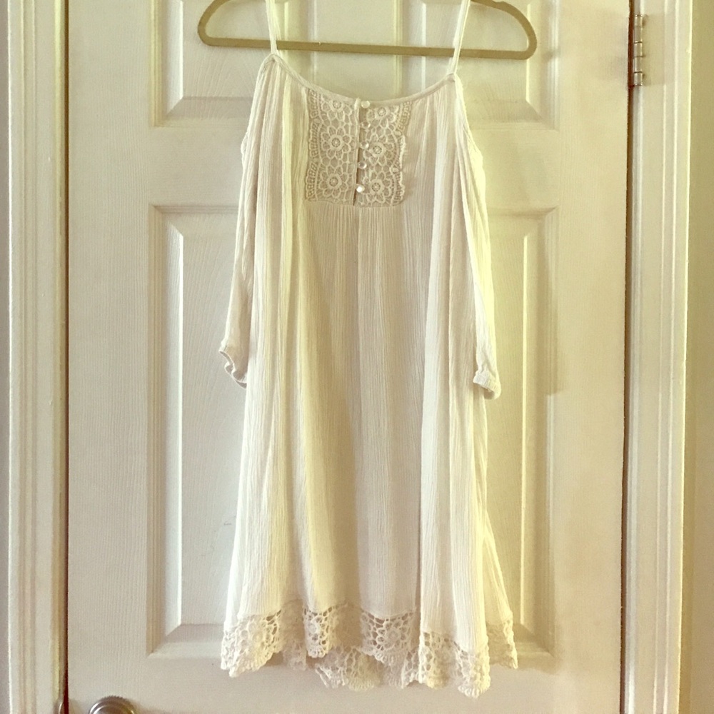 On SALE NOW! Off-shoulder white dress