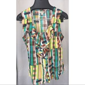 Banana Republic Ruffled Front Top XL