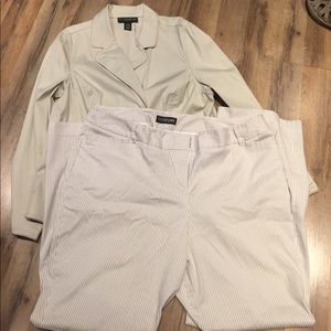 Lane Bryant seersucker suit pants size 20.