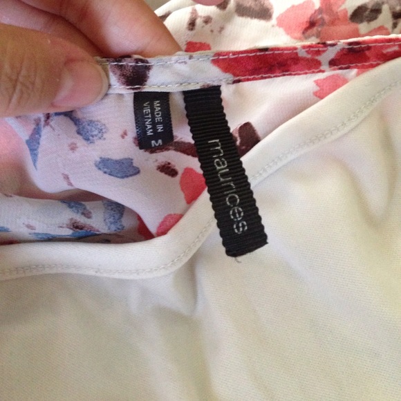 Maurices Floral Ruffle Sheer Blouse Top 12 - Picture 7 of 7