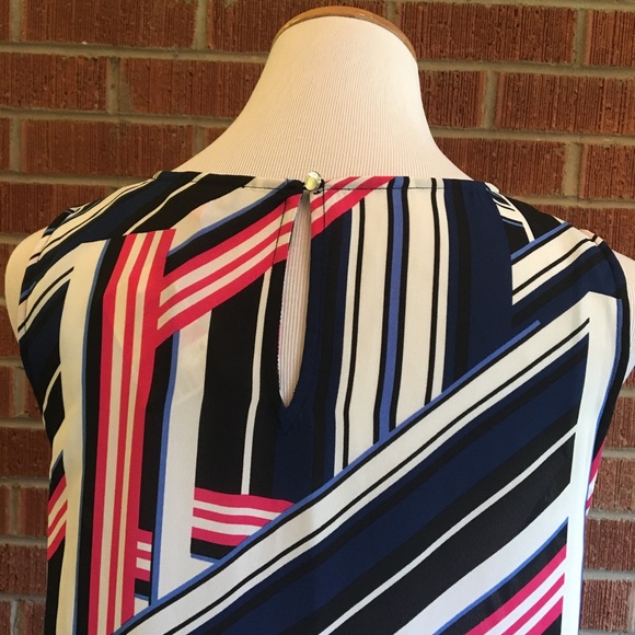 Vince Camuto pink black white high/low tunic dress - Picture 5 of 7