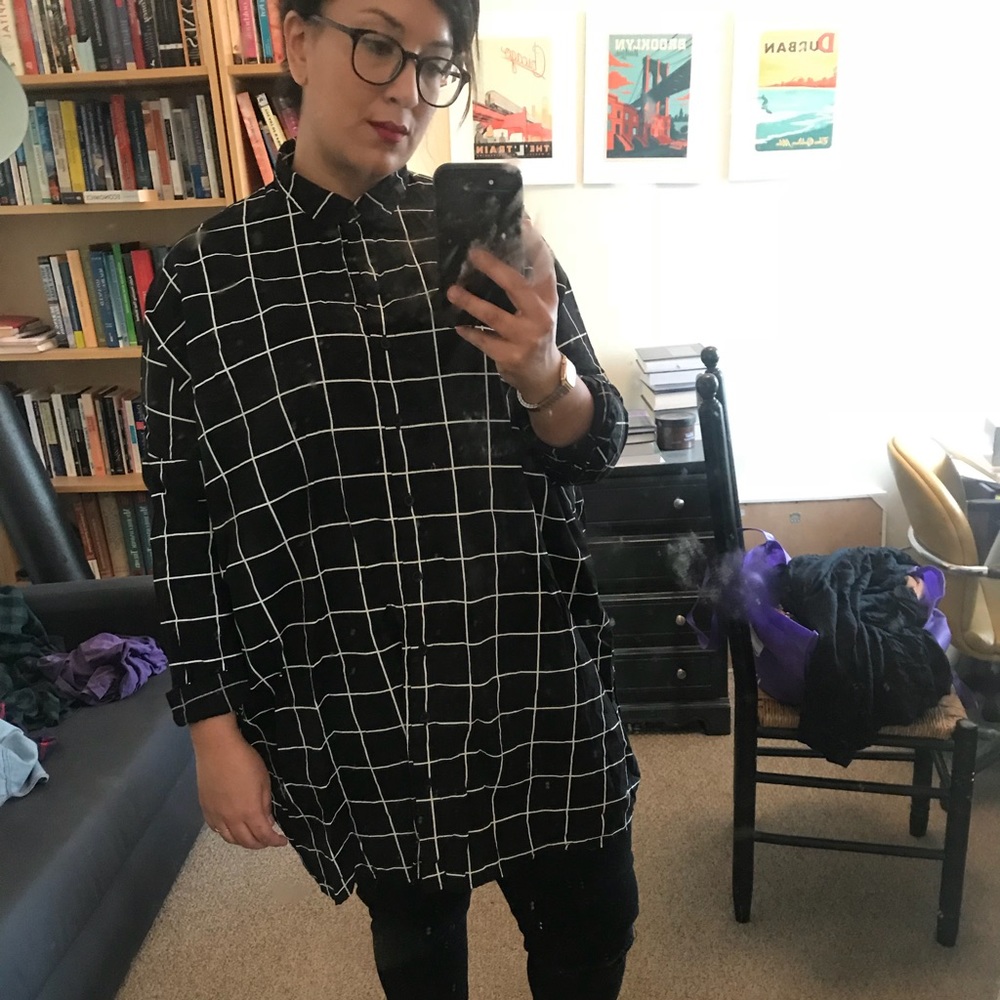 ASOS Noisy May grid check shirt dress size XL/US12