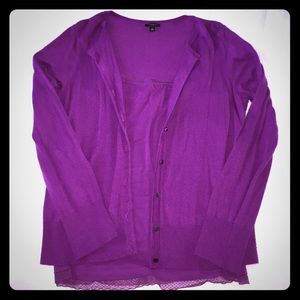 Long Sleeve Ann Taylor Cardigan and Cami