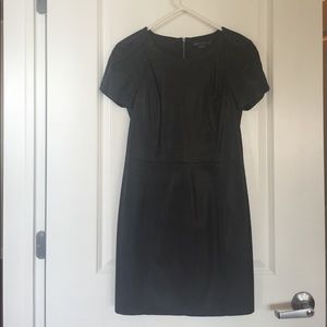 Black leather dress