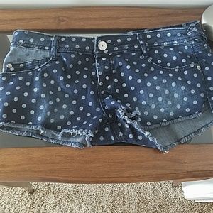 Polka Dot Jean Booty Shorts