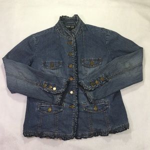 Denim Ruffle Jacket