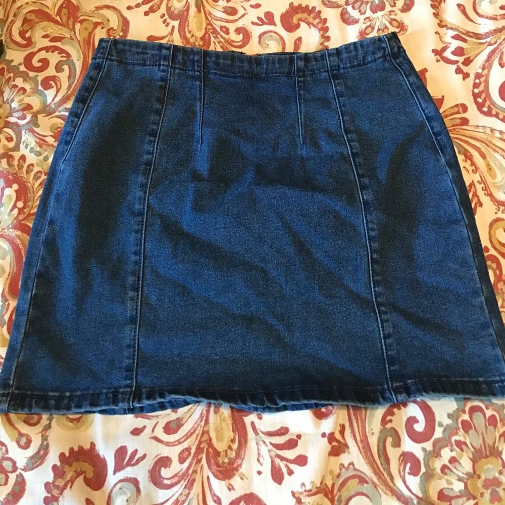 Mini denim skirt