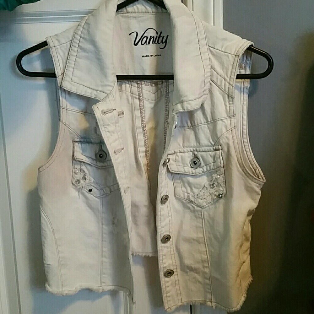 White Jean vest