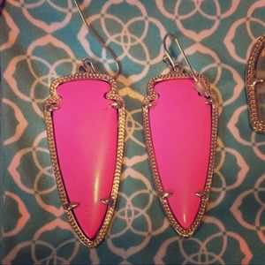 Discontinued Skylar Hot Pink Kendra Scott Earrings