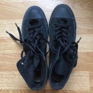 Black on Black Hightop Converse