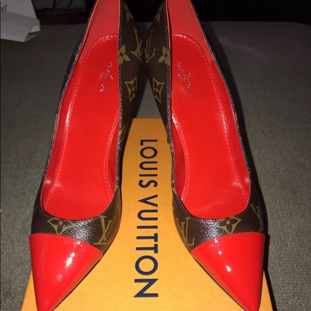 Authentic Red Louis Vuitton pumps