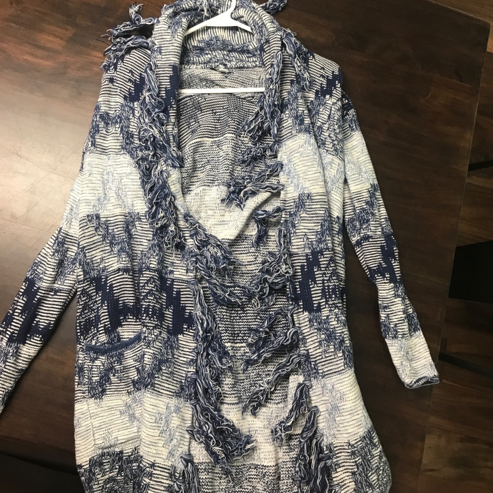 American eagle fringe knit cardigan
