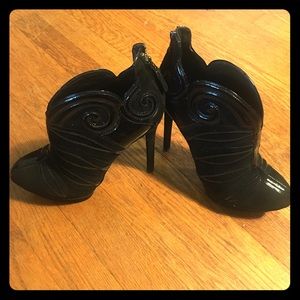 Almost New Brian Atwood Black Booties sz 8.5