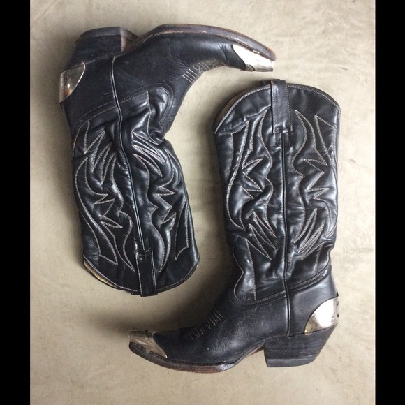 Vintage Shoes - Vintage Mexican leather cowboy boots