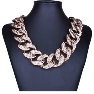Rose gold tone Cuban link