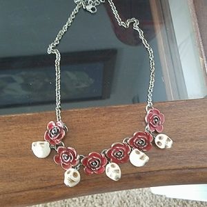 Roses and Skulls Necklace