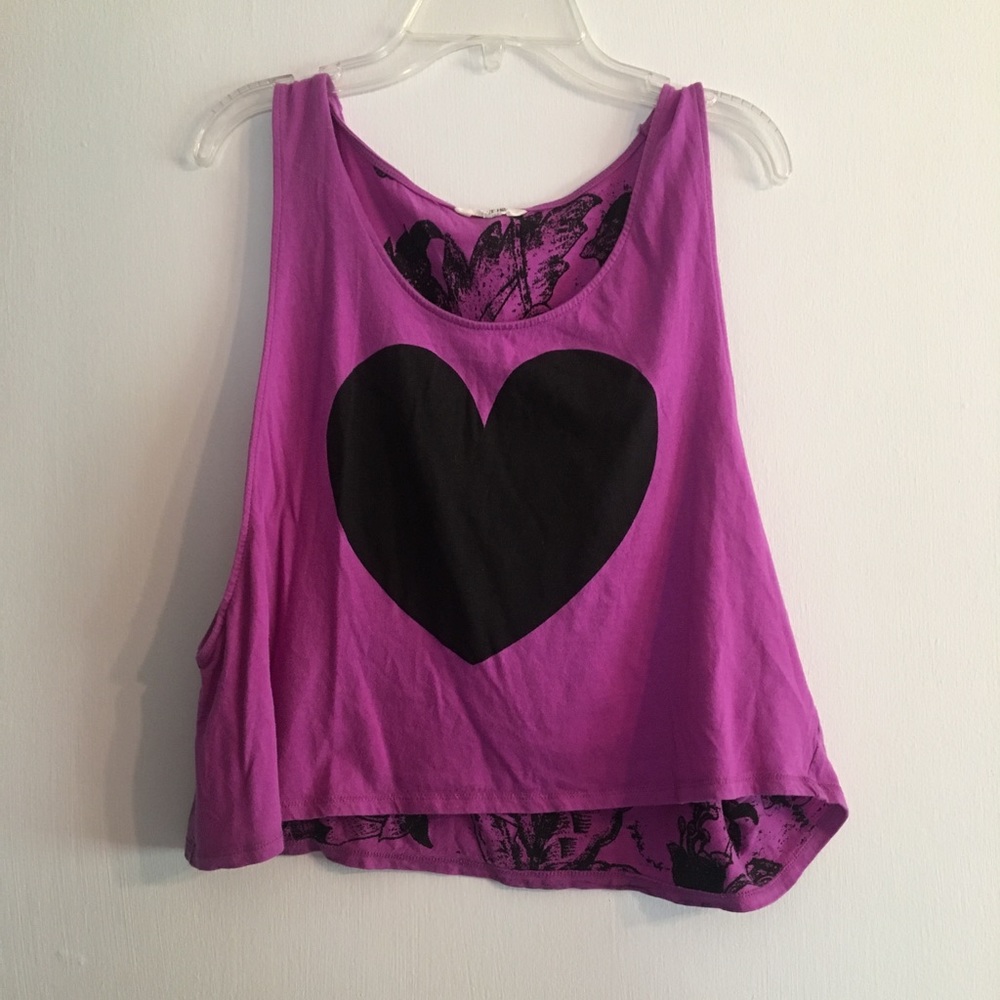 Purple Cropped Muscle Tee