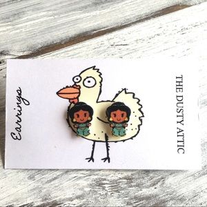 Aladdin princess Jazmin earrings studs