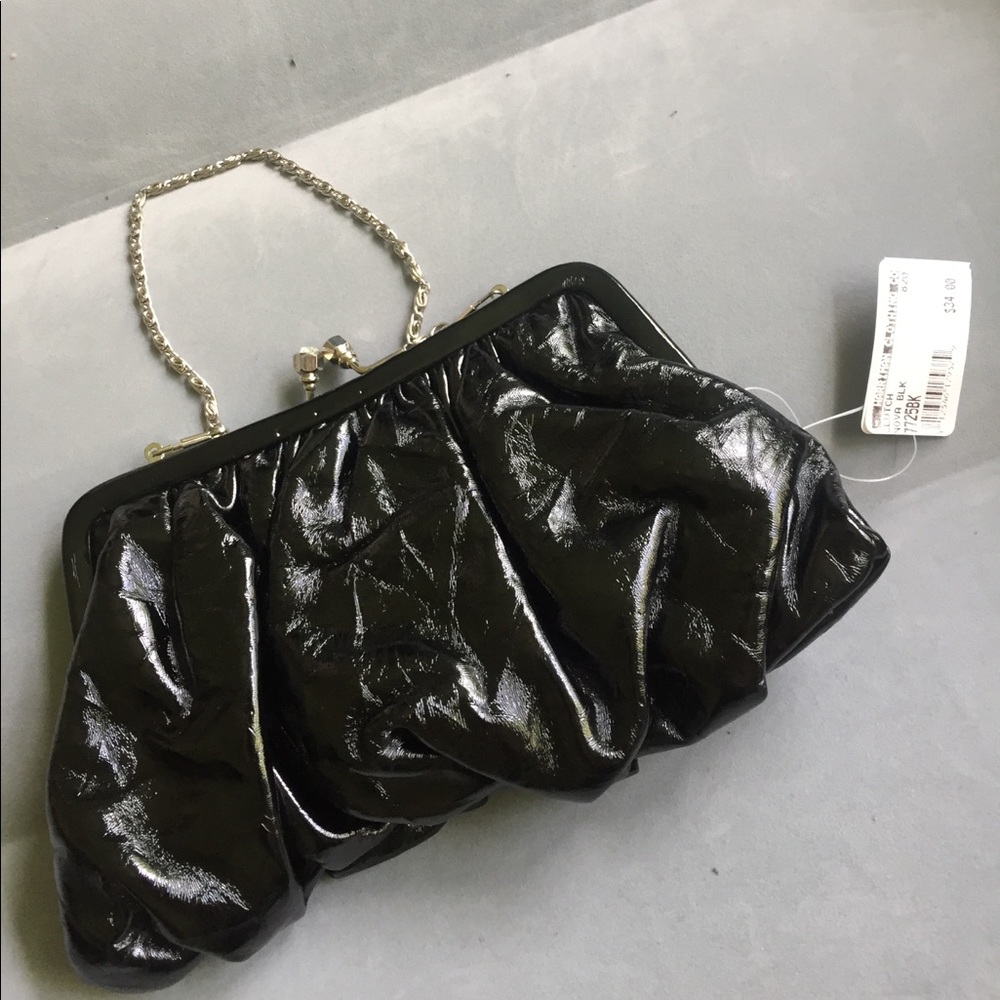 NWT black clutch bag