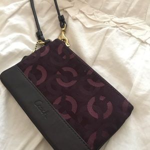Purple coach wristlet