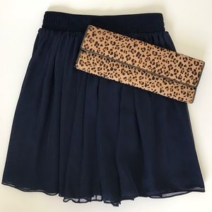 American Apparel Navy Blue Chiffon Skirt