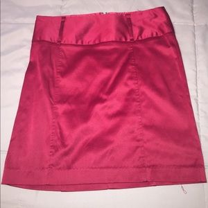 Red mini skirt