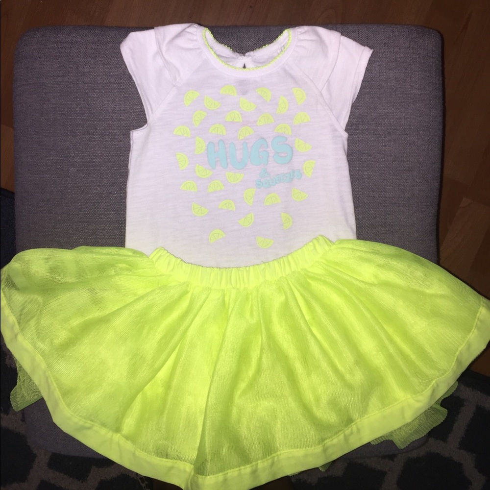 2pc lemon "Squeeze" bodysuit & tutu