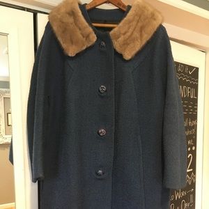 REAL FUR COLLARED WOMENS JACKET